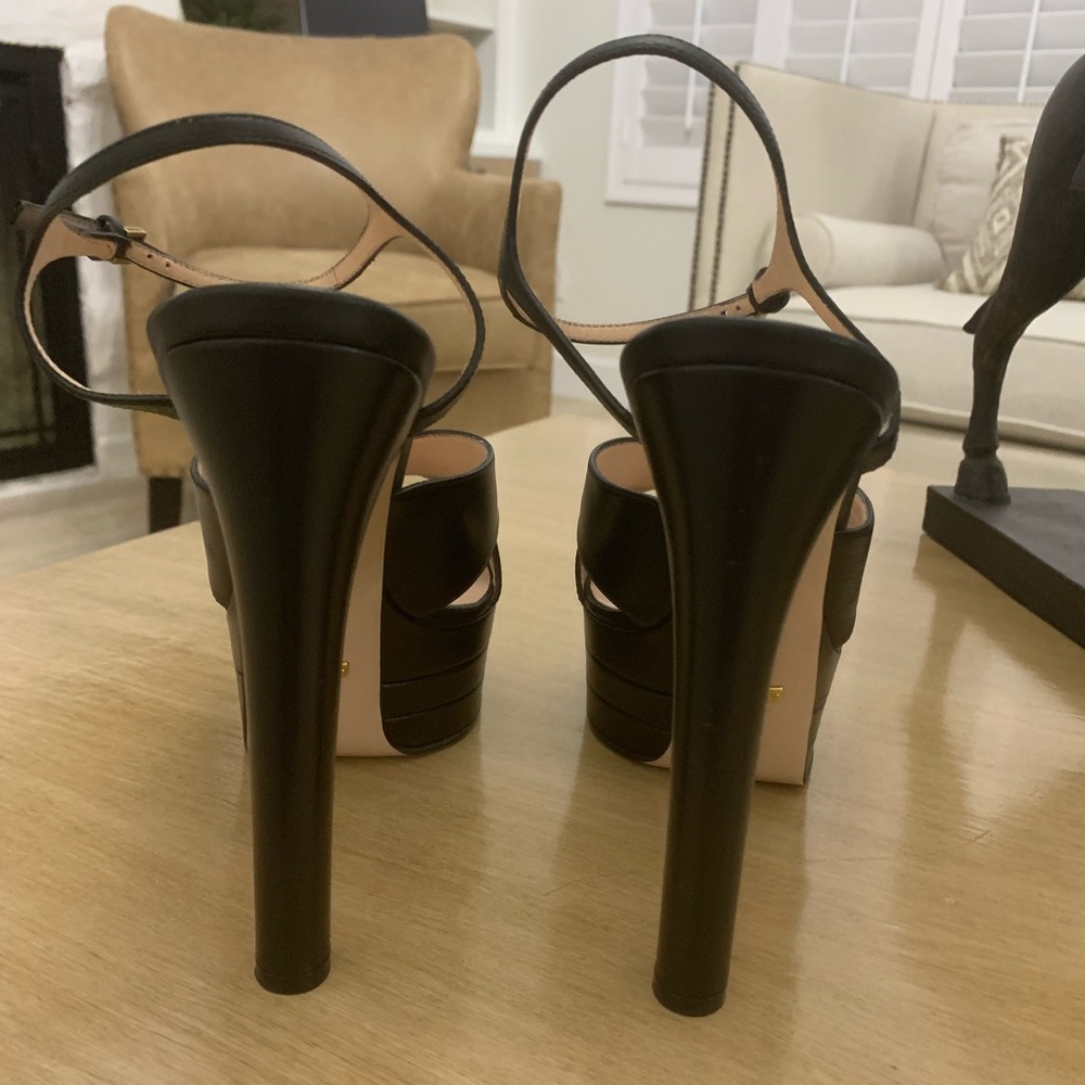 Gucci Crossover-Strap Platform Leather Sandals Sh… - image 8
